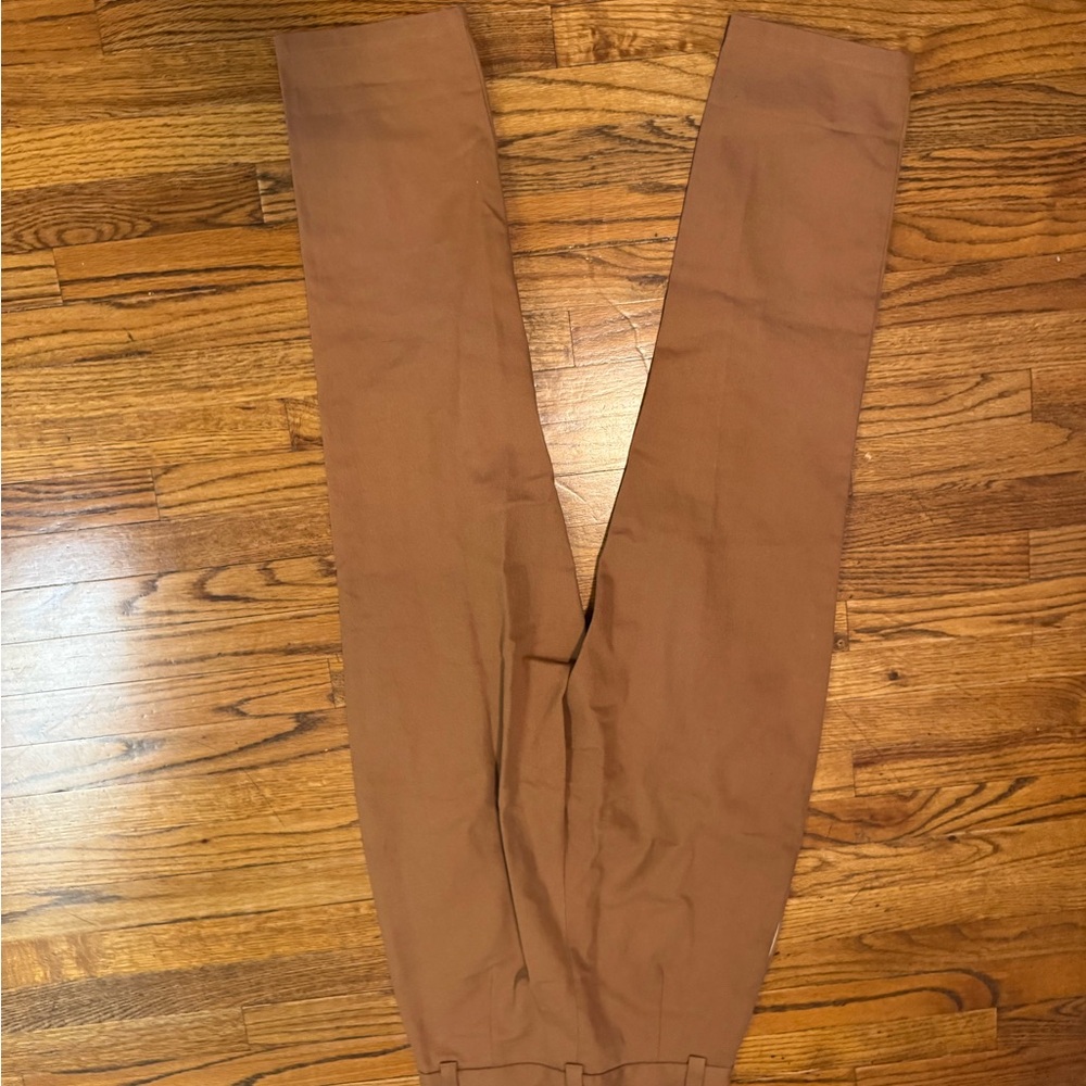 Uncle Studios Cotton Bloomers size small nwot High-Waisted camel Trousers - Picture 6 of 11